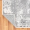 World Rug Gallery Bohemian Distressed Border Runner Rug 2' x 7' Black 386BLACK2X7 - alternate 7